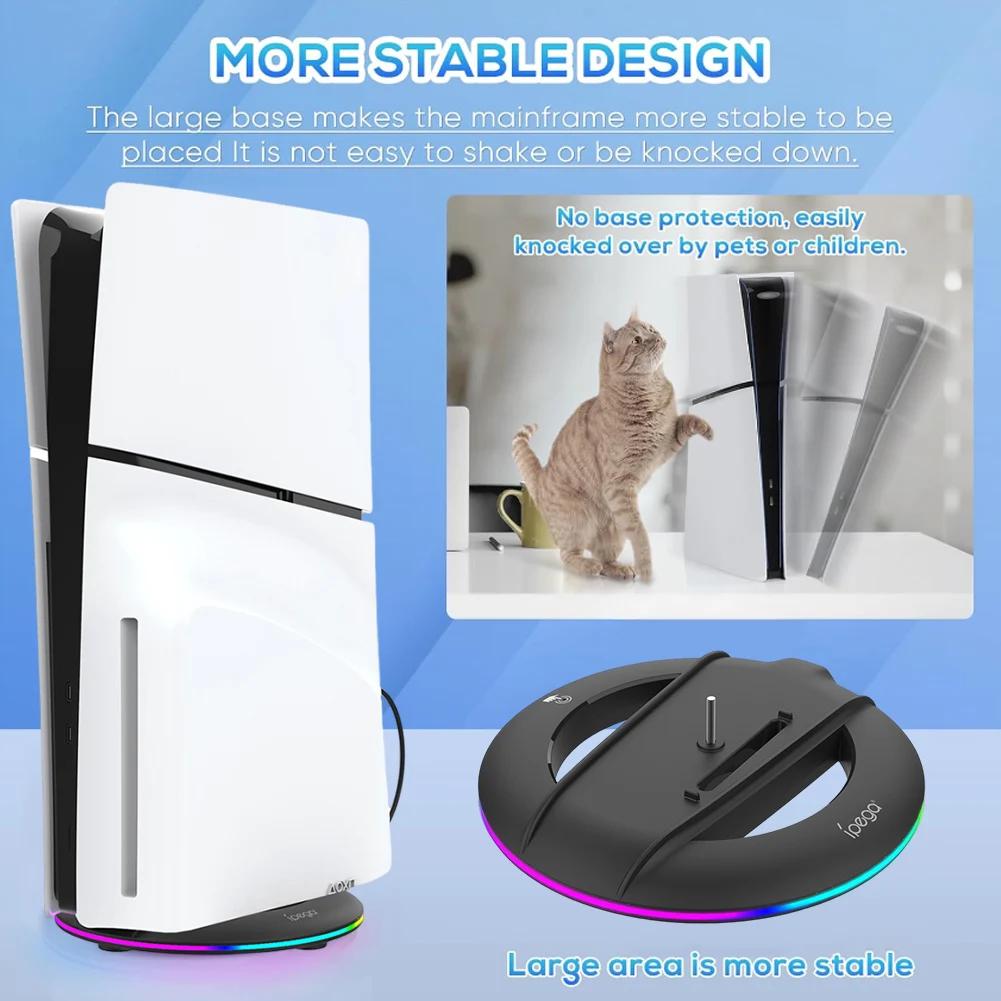 Vertical Stand Base Stand Replacement Display Stand Base for PS5 Slim Console Disc and Digital for Playstation 5 Slim Console