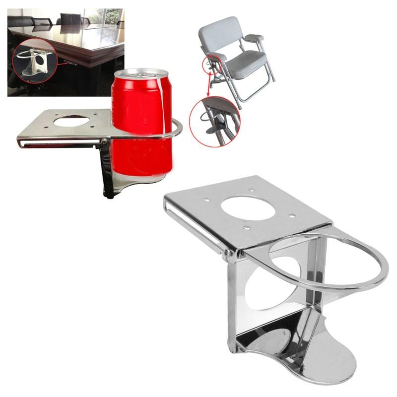 Folding Drink Holder Stainless Steel RV Pops Up Cup Holders Bottle Stand for Yacht Office