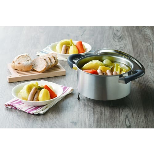 Maruyama Giken SOUEN 20cm 3.2L Stainless Steel Saucepan SE-04, Induction and Gas Stove Compatible, Flat Bottom, Made In Japan, Tsubame-Sanjo