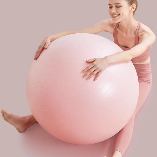 55/65/75CM Yoga Ball with Air Pump Anti-slip Physical Therapy PVC Fitness Balance Ball Pregnancy Birthing Ball Gym Workout Stability Ball