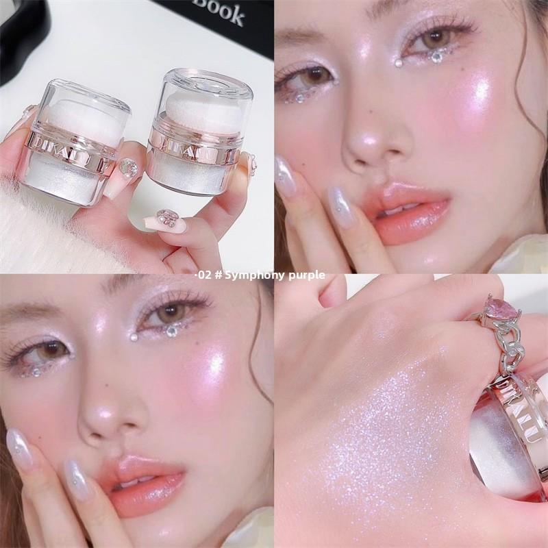 Пудра-хайлайтер с шиммером DIKALU, блестки для лица и тела, стойкий сияющий макияж