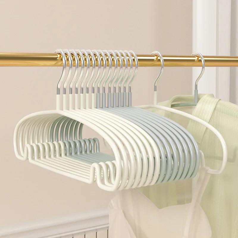 10PCS Simple Clothes Hanger Non Slip Dormitory Household Clothes Hanging To Prevent Clothes Deformation Storage