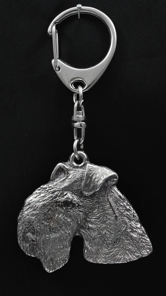 Lakeland Terrier - Silver-plated Key Ring with Dog, Handbag Decoration, Backpack Pendant by Art-Dog Brand