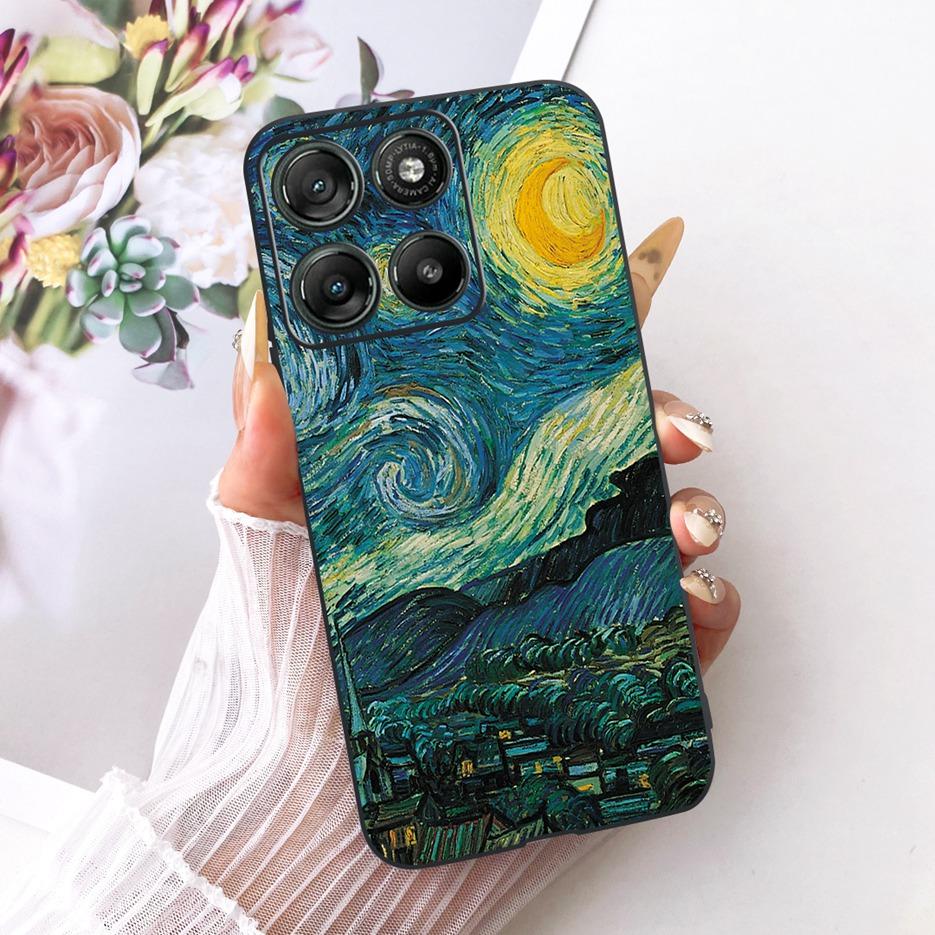 For Motorola Moto G67 Case XT2621-4 Cute Cat Peacock Painted Cover Soft TPU Phone Case For Motorola Moto G77 G 67 MotoG77 Fundas