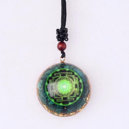 Ожерелье с подвеской из натурального малахитового кристалла, кулон с рейки, духовная исцеляющая энергия, ювелирные изделия, подвеска из священного камня для женщин