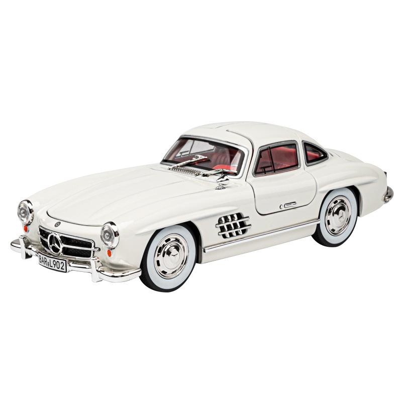 1/24 Mercedes Benz 300SL Alloy Classic Vintage Car Model Car Модель автомобиля литая металлическая инерционная со звуком и светом для детей в подарок