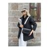 Women's Black Thick Crossbody Bag