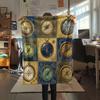 1PC Hand Symbols Printed Flannel Blanket Lightweight and portable for Lunch Break Warmth and Comfort Holiday Present Christmas Gifts