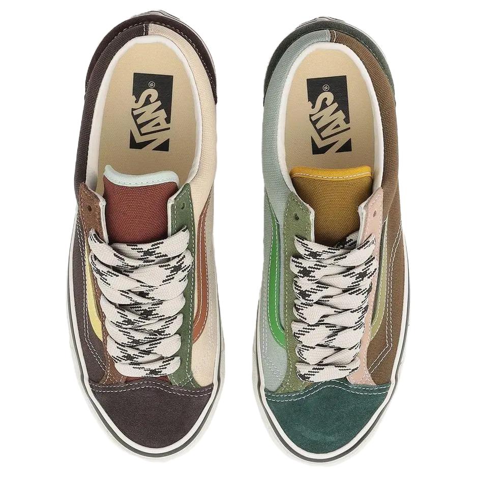 Vans Премиальные Old Skool 36 Универсальные Удобные Прочные Низкие Скейтбордические Кроссовки Унисекс Коричневые VN000D9R97N