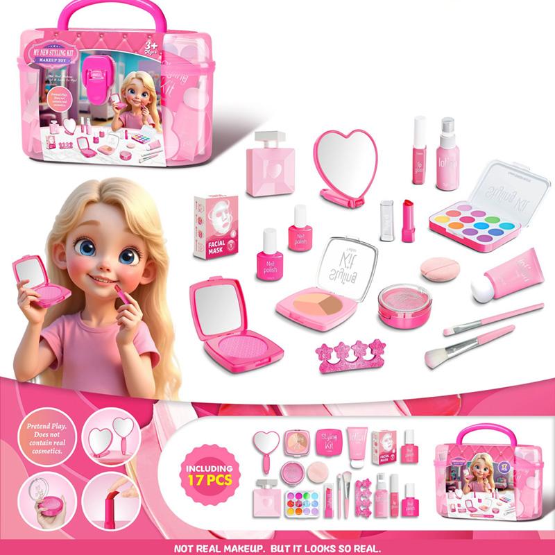 Non-Toxic Kids Toys Simulation Cosmetics Set Pretend Play Makeup Toys For Children Play House Simulation Make Up Educational Toys Gifts