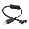 Кабель-переходник USB на 4-контактный разъем питания вентилятора Обеспечивает полную скорость и яркость с выходом 12 В