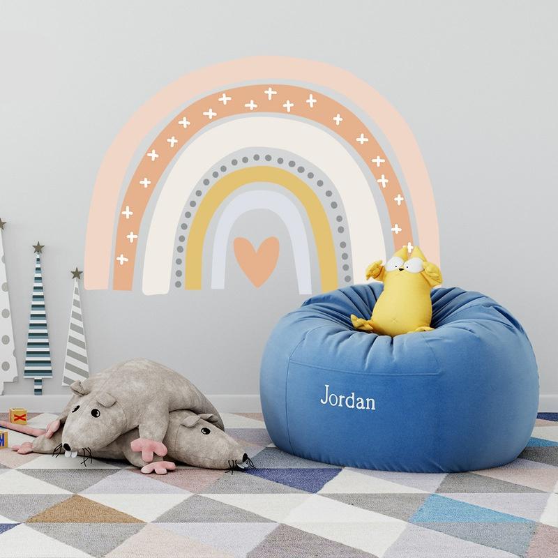 Мультяшные Радужные наклейки на стену для детской комнаты, украшения детской комнаты, наклейки, фреска, украшение для детской спальни, гостиной