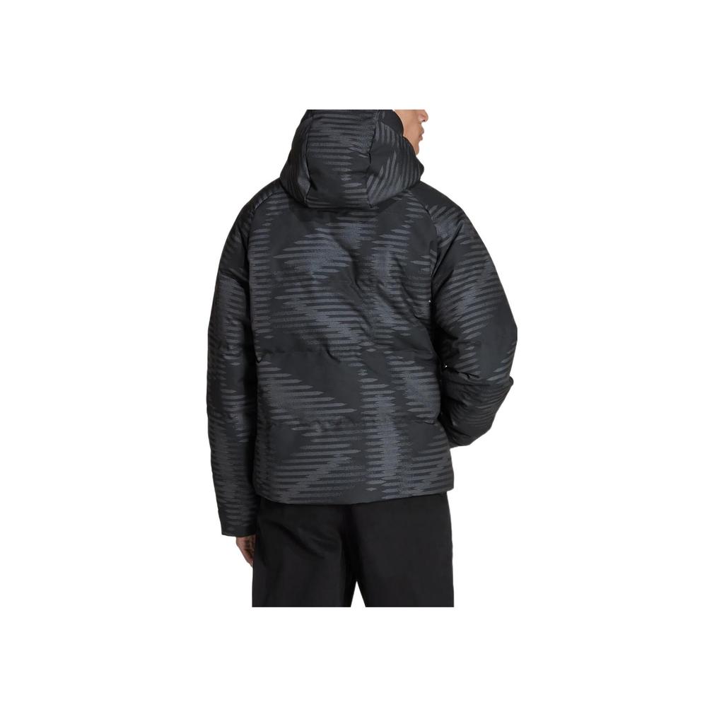 adidas DFB Пуховик с капюшоном и молнией Мужская верхняя одежда Черный Серый HF4066