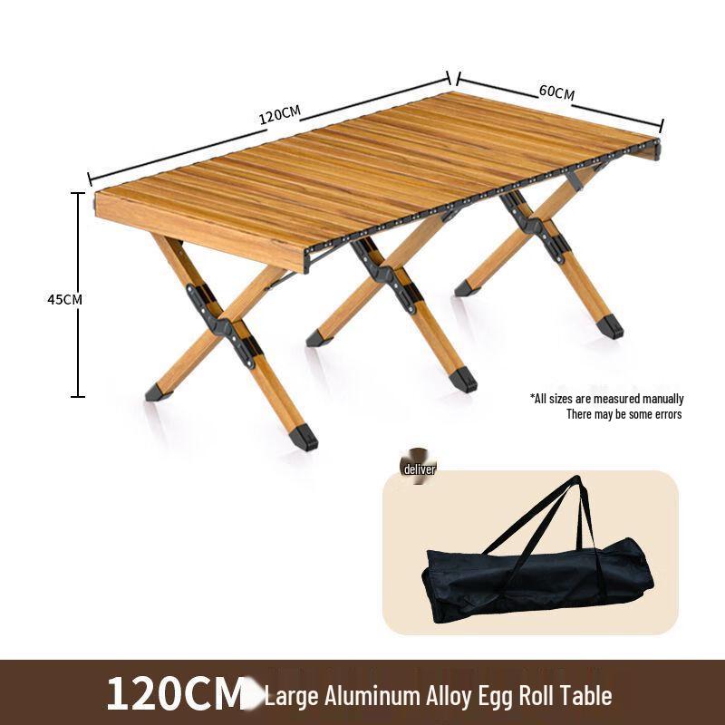 Portable Aluminum Alloy Roll-Up Camping Table