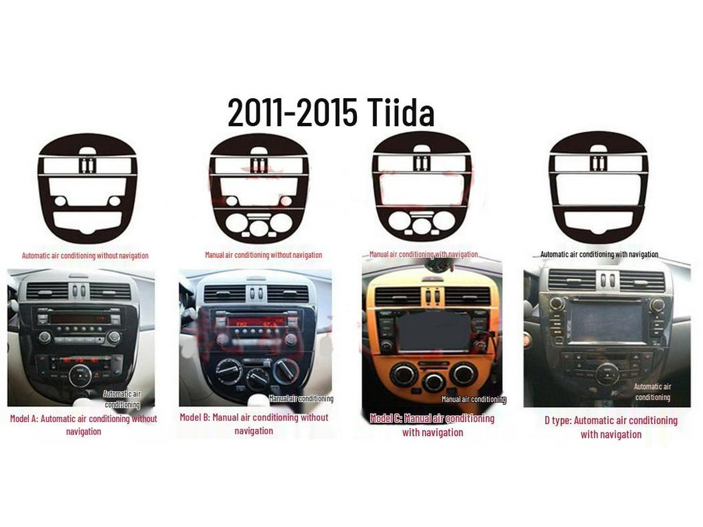 11-15 Tiida Carbon Fiber Console & Gear Decor Film Stickers