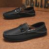 Fashion Fashion Men Casual Shoes Breathable Comfort Slip-on Men Walking Shoes Genuine Leather Men Loafers All-match Lazy Shoes Moccasins