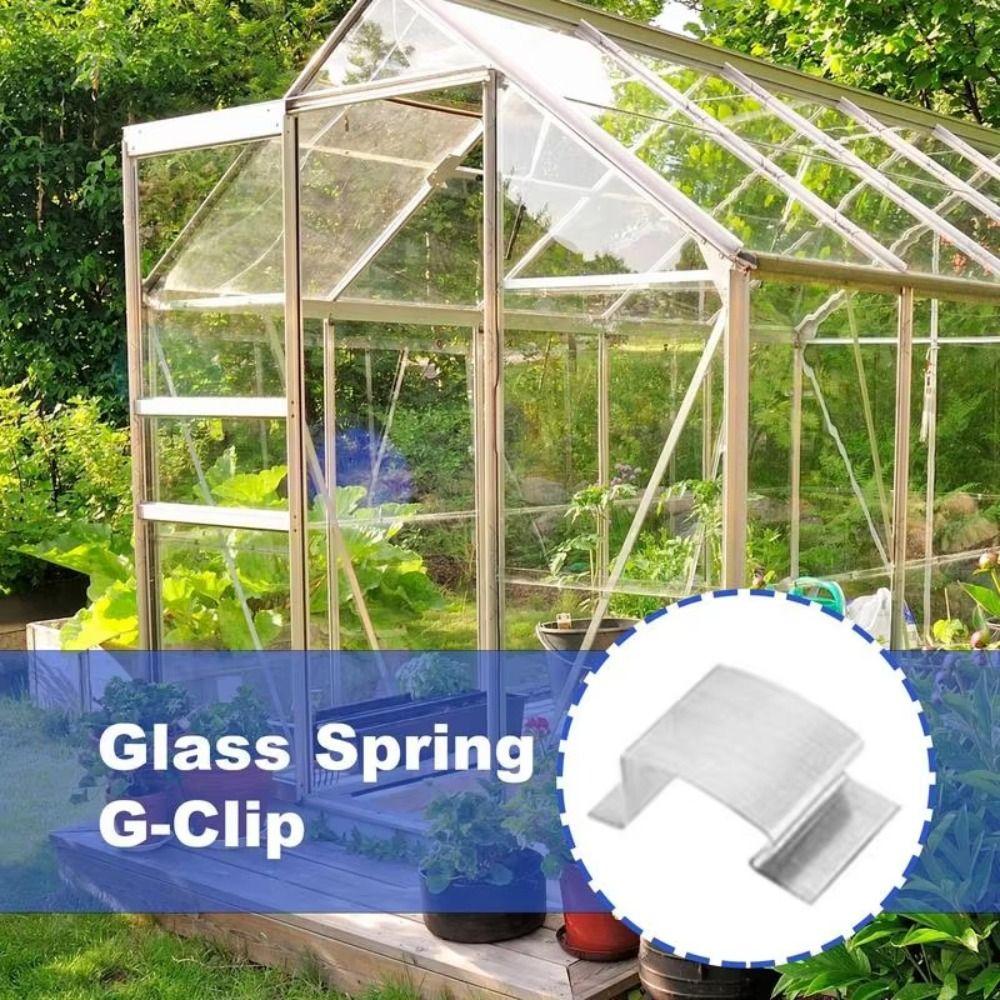 Stainless Steel Greenhouse Glass Clips Rust-resistant Garden Clips Spring Clips Maintenance