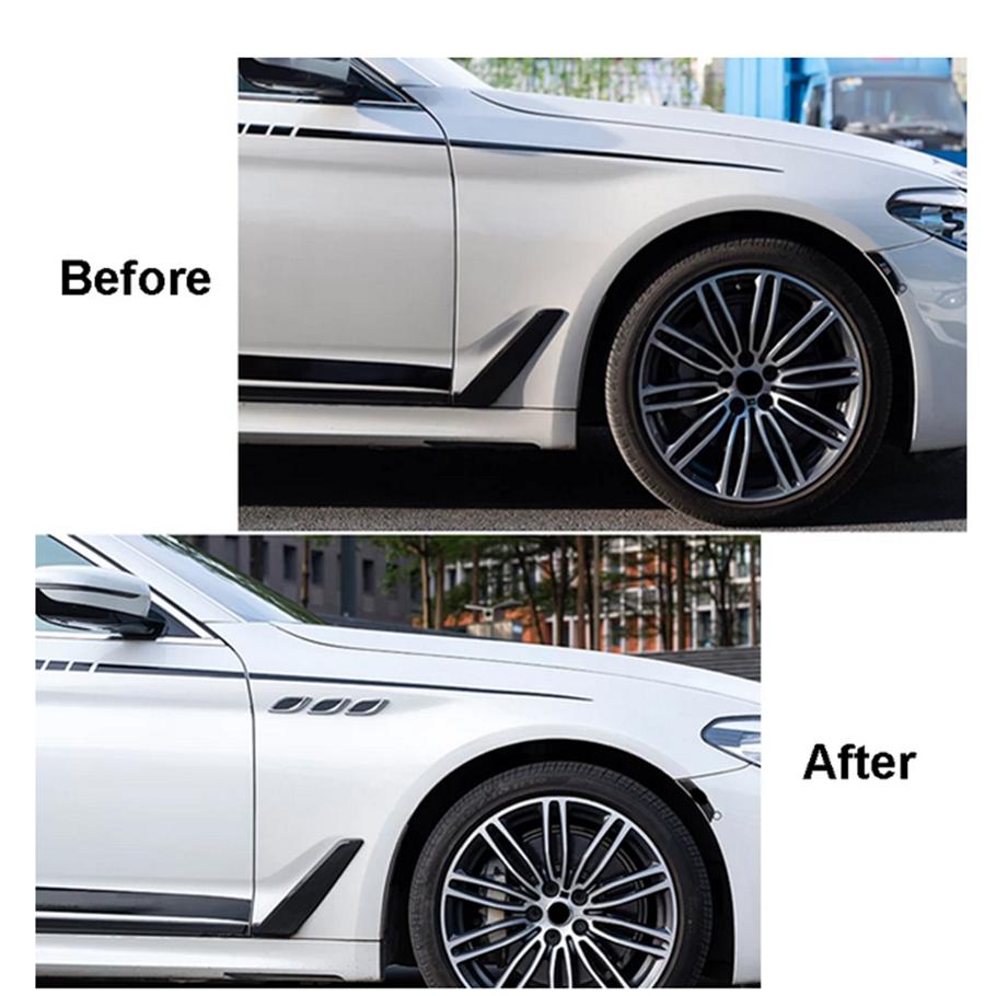 Автостайлинг 3D Акулий жабр Боковое вентиляционное отверстие Декоративная наклейка Металл Хром Тонкая отделка