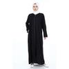 Women's Solid Color Zippered Viscose Prayer Dress