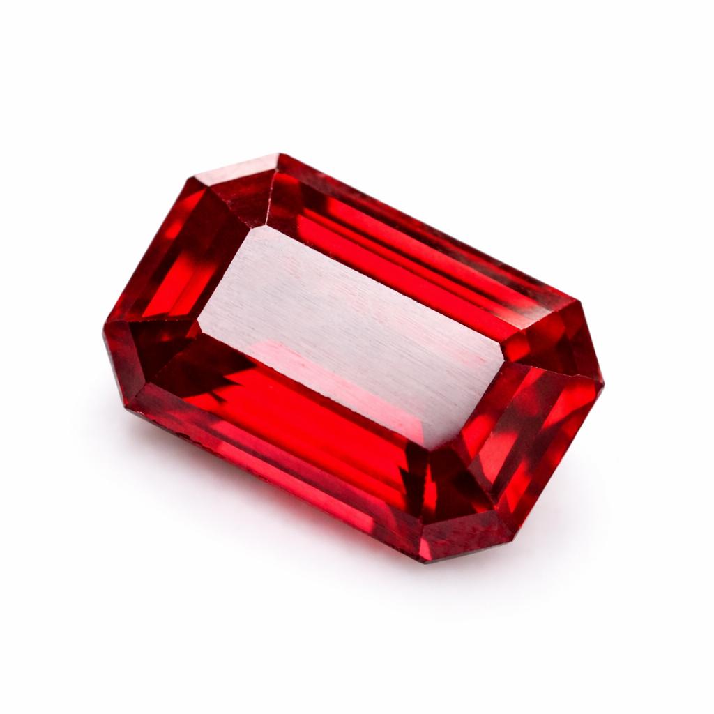 Natural Red Ruby Loose Gemstone Emerald Cut 15 ct Burmese for Her/Him for Jewelry Making and Crafts