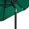 Vidaxl Parasol Ogrodowy Na Stalowym Słupku, Zielony, 225X225X212 Cm