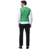 Oktoberfest Men's Waiter Vest Clothing Cos Suit, Green Printed Wine Party Men's Vest