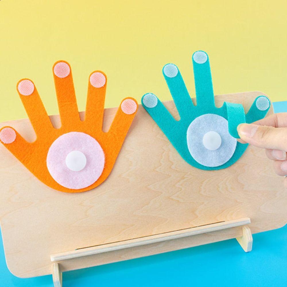Palm Pattern Finger Counting Math Toy DIY Educational Toys Kids Montessori Toys Primary School