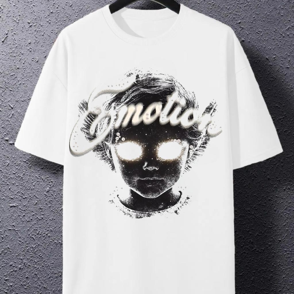 Летние футболки с коротким рукавом и стразами с надписью для мужчин и женщин, уличная одежда, хлопок, свободный крой, круглый вырез, топы, оверсайз, унисекс