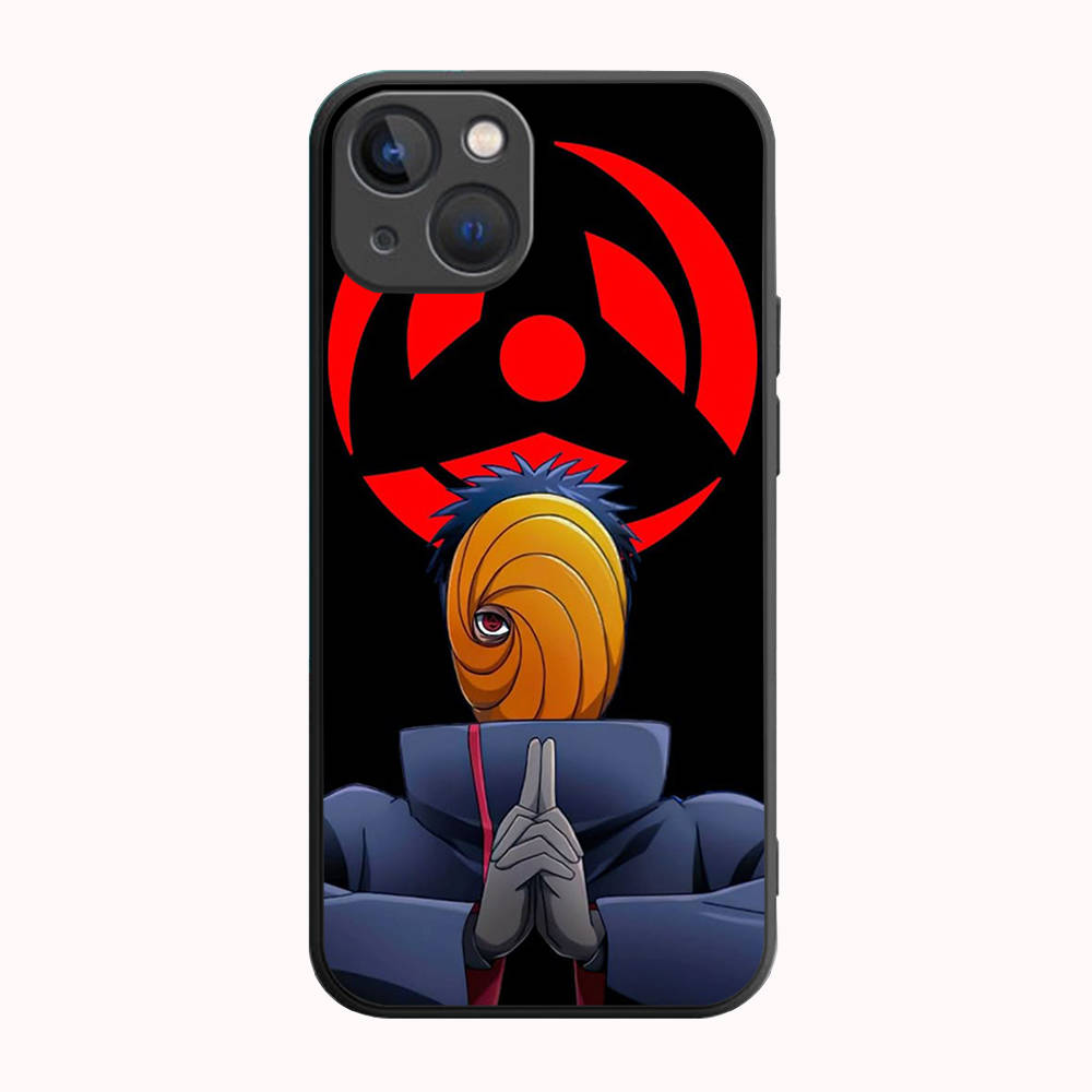 Черный чехол B-5 Naruto Itachi для Redmi 10A 10C 12C 13C 9A 9C 9T A3X Note 10 9 9S 10S iPhone 11 12 13 14 15 16 X XS Pro Max Mini 7 8 Plus XR