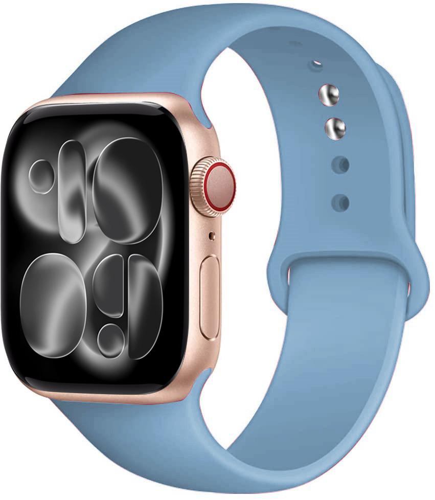 Силиконовый ремешок Для Apple Watch 11 band 44mm 40mm 49mm 45mm 41mm 38 46mm 42mm correa bracelet iWatch series 9 8 7 6 SE ultra 2 3