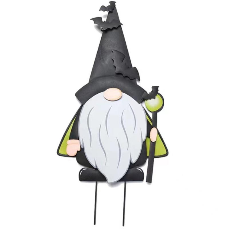 Садовый декор для улицы, Гномы Железное украшение Втыкаемое для декора, Колышки для двора для газона, заднего двора, крыльца, садовые украшения