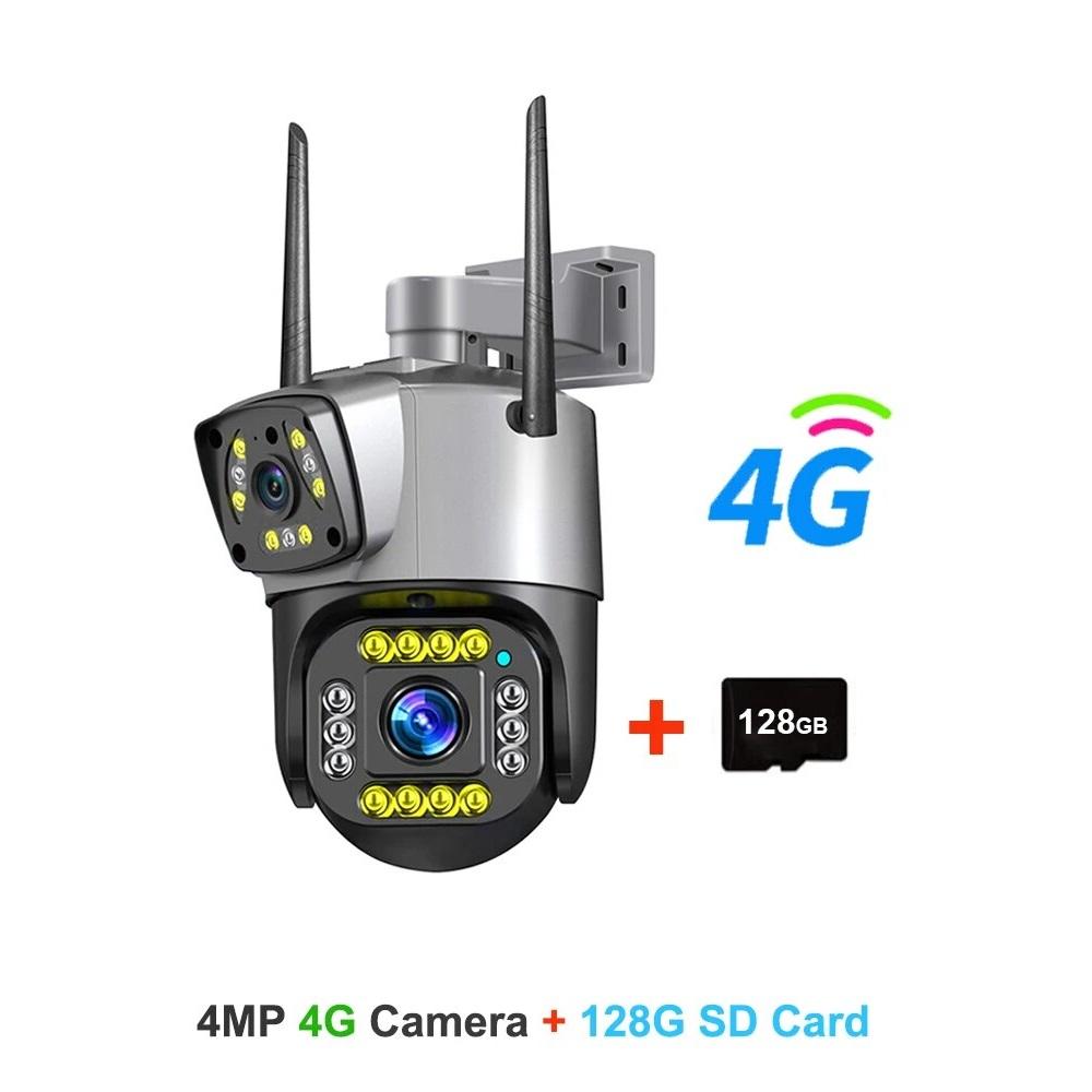 4G/WiFi Network Camera, HD Wireless Surveillance Camera, Outdoor Smart Night Vision Digital Zoom CCTV Camera