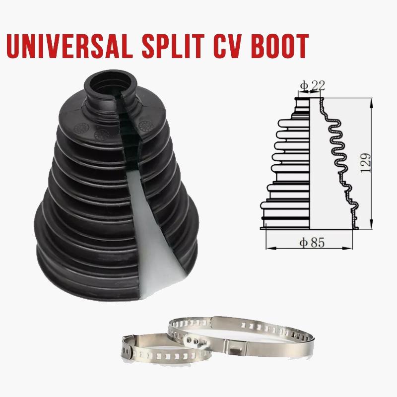 Universal Split CV Boot Kit Driveshaft Stretchy Rubber Outer Gaiters Easy Fit With Clips