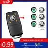 Car Sticker 4Pcs Car Remote Key Stickers Metal Emblem Decoration Decals For Skoda Octavia Superb Rapid Kodiaq Karoq Fabia Kamiq