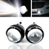 2 шт. Автомобильные светодиодные фары DRL 12 В-24 В, линзы проектора, противотуманные фары, дневные ходовые огни, внешние ксеноновые белые фары