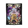 Фланелевое одеяло из аниме DBZ, модный плед с Гоку для кровати, дивана, диванчика 150*125 см, кусок ковра,