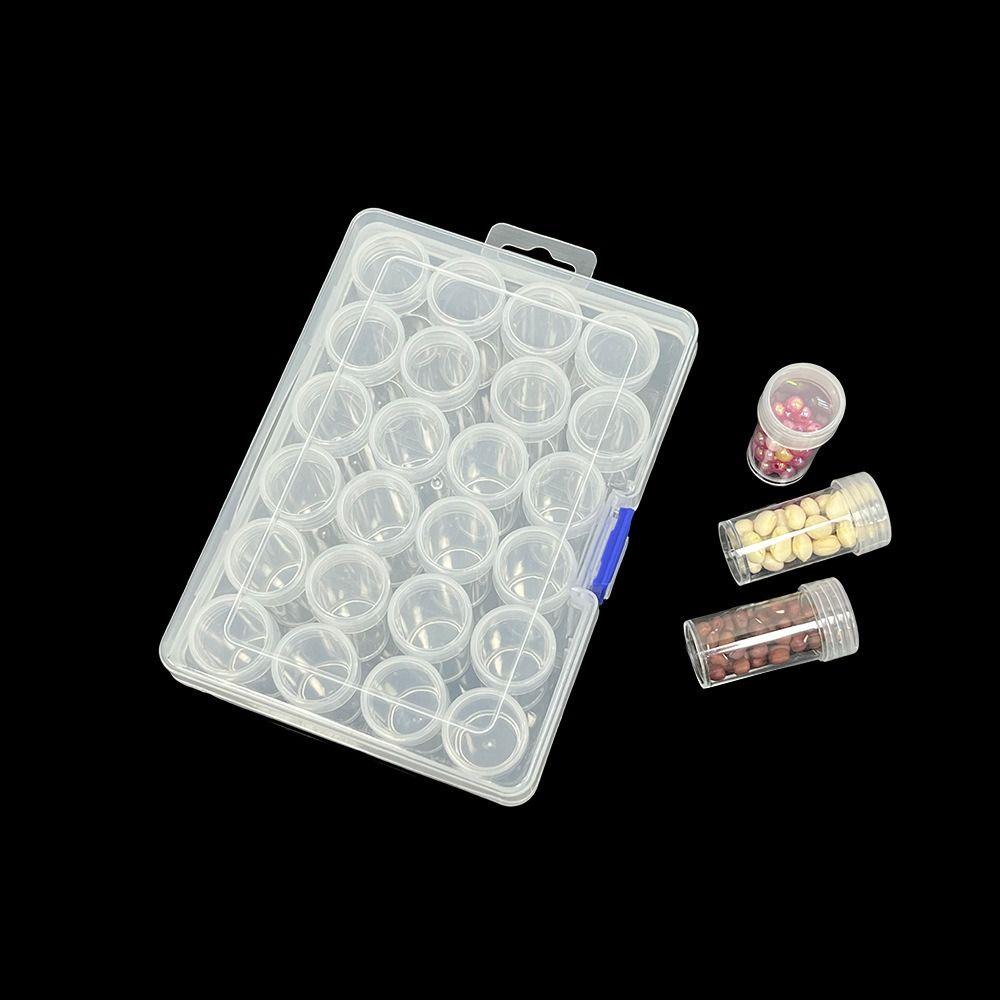 24/30/38/48/60/80 Бутылок Контейнеры для Хранения Алмазной Живописи Круглые Пластиковые Контейнеры для Хранения Бусин Коробка Прозрачная Экономия Места