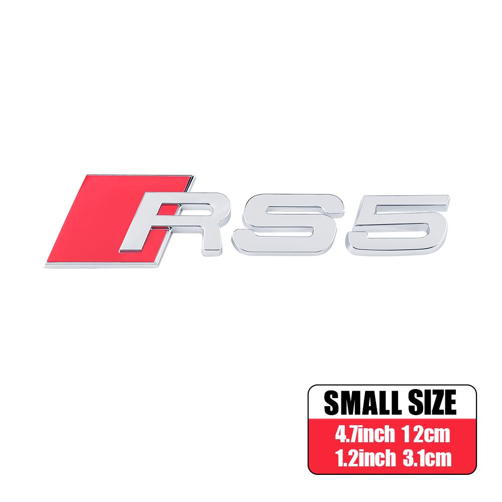 RS3 RS4 RS5 RS6 RS7 RS8 Logo Car ABS Emblem Body Tail Trunk Decoration Sticker Accessories For Audi A1 A2 A3 A4 A5 A6 A7 A8 RS S