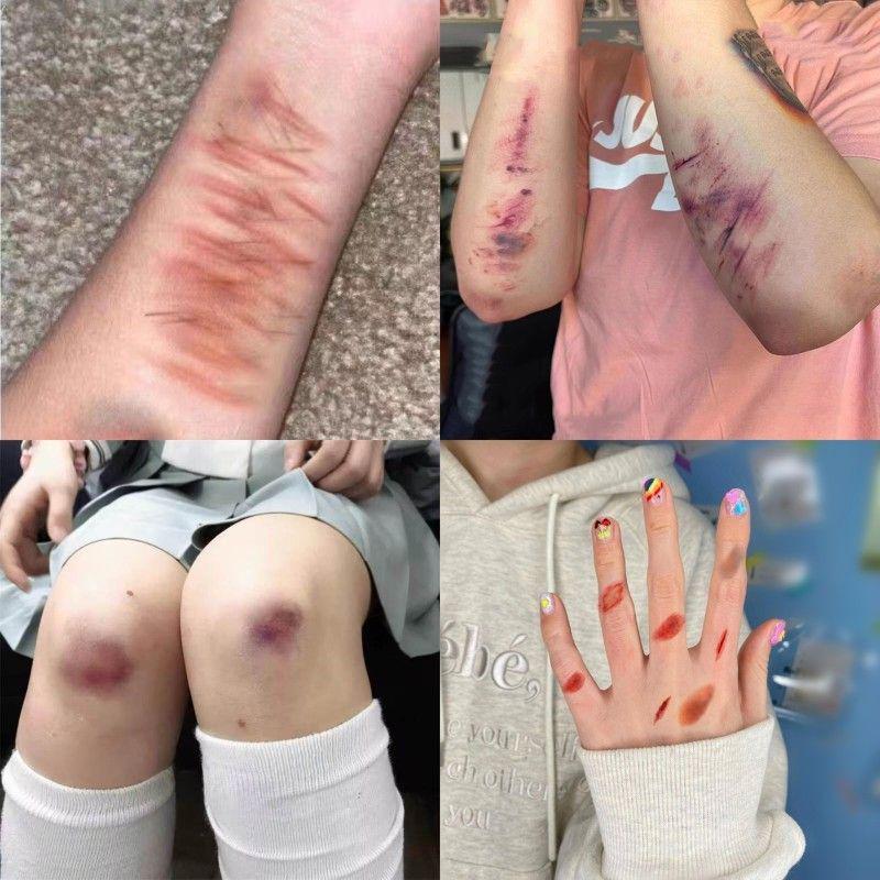 3D Реалистичные тату-наклейки со шрамами для макияжа на Хэллоуин и костюмированных вечеринок