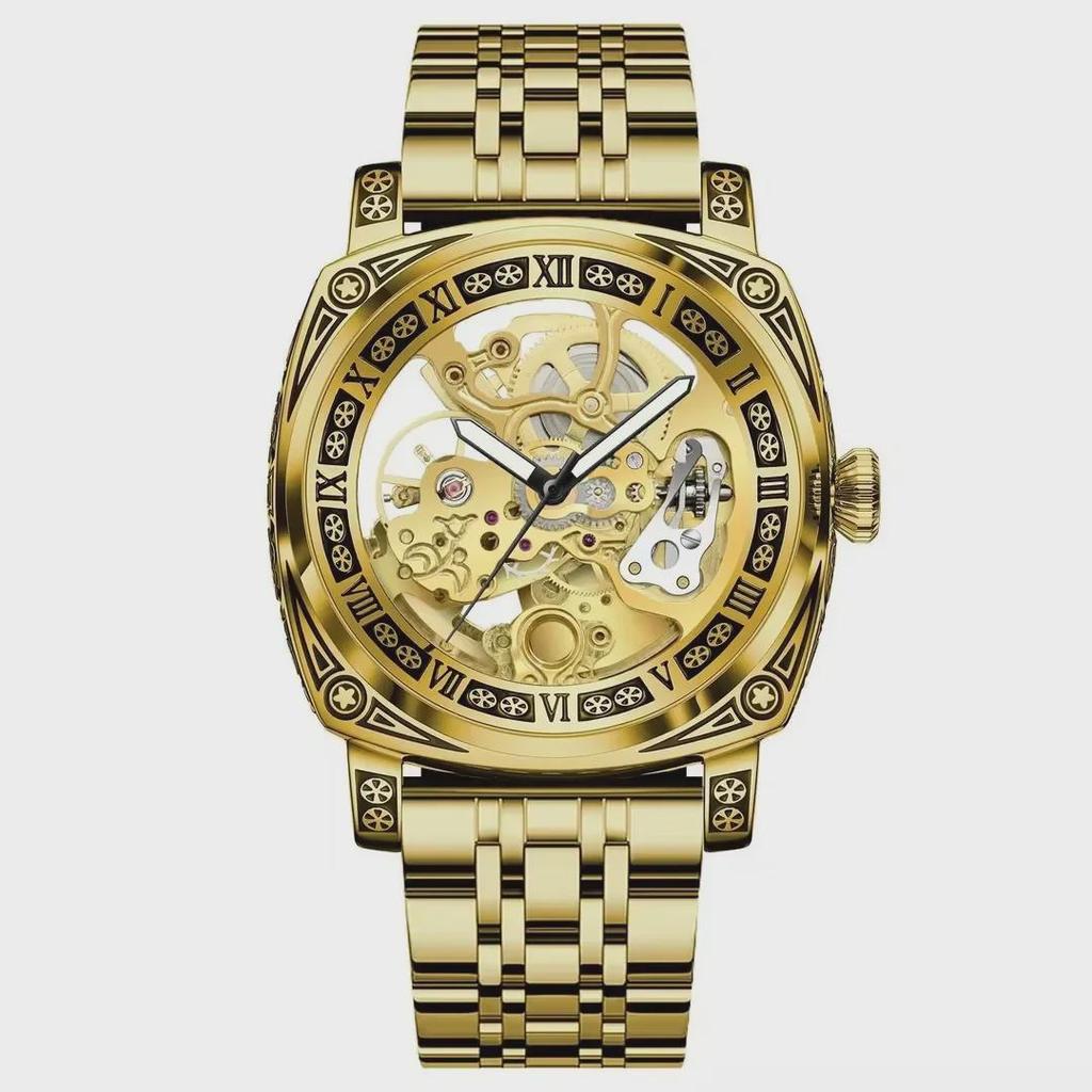 Мужские автоматические панк-часы Duke of Lorraine 8837 из нержавеющей стали