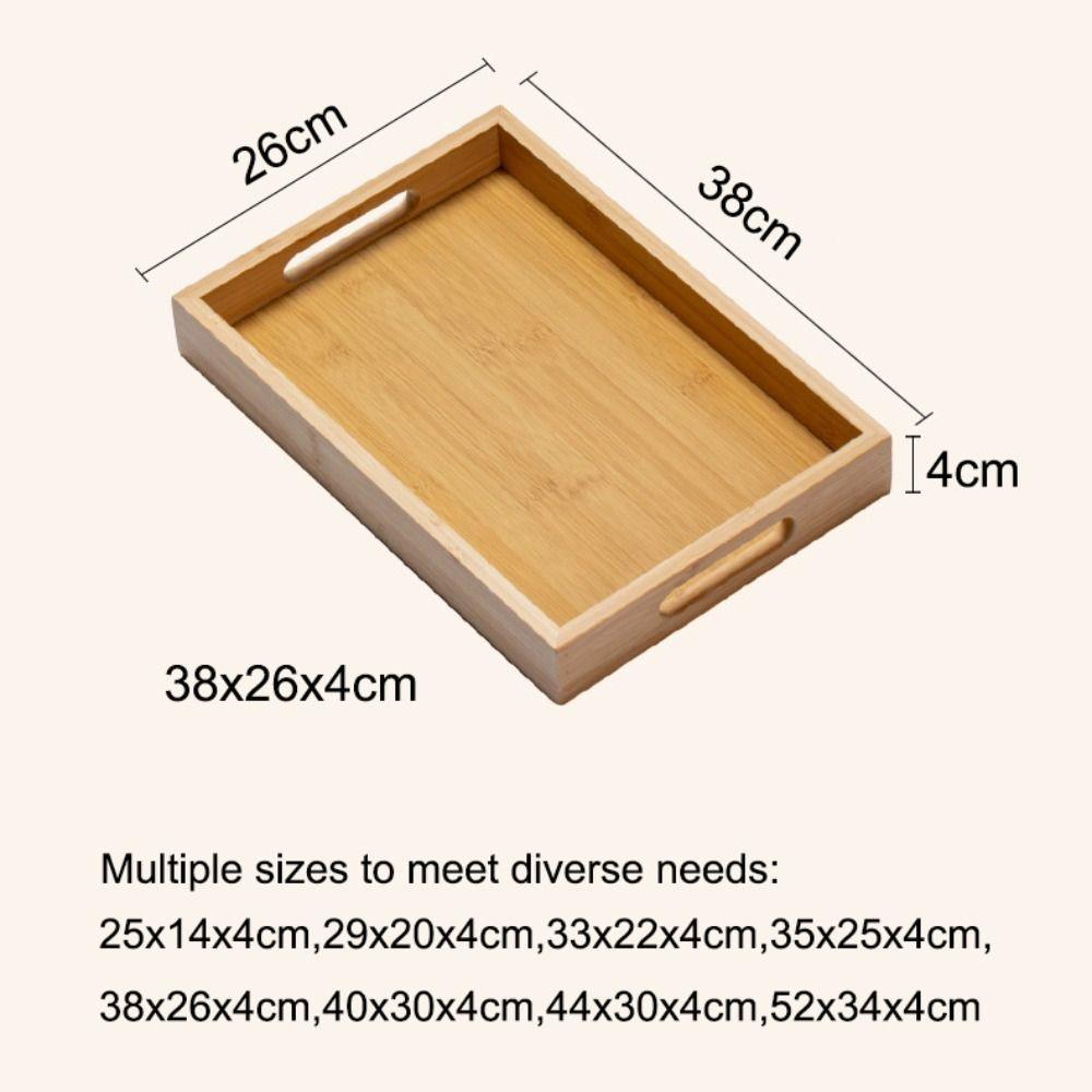 Walnut Color Food Storage Trays With Handle Dessert Pallet Decorate Tray Display Plate  Bathroom