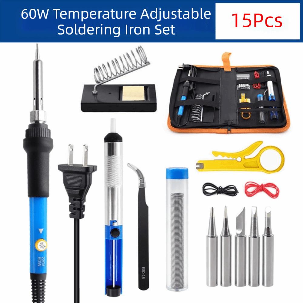 8/10/15Pcs Anti-slip Soldering Iron Kit 60W Soldering Iron Pen Electronic Repair