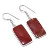 Red Snakeskin Handmade 925 Sterling Silver Jewelry Earring 1.62" H4S67