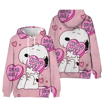 Женский свитшот с мультяшным Снупи, модная уличная толстовка в подарок, мультяшный уличный свитшот-худи со Снупи