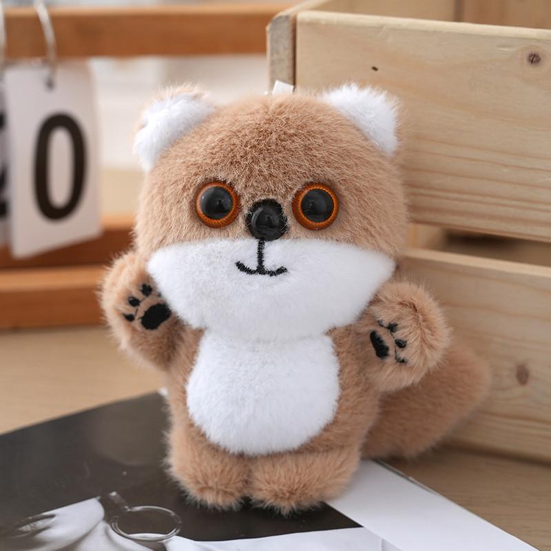 Милый лисенок, маленький кулон, плюшевая игрушка, кукла, подвеска для рюкзака, брелок, мода