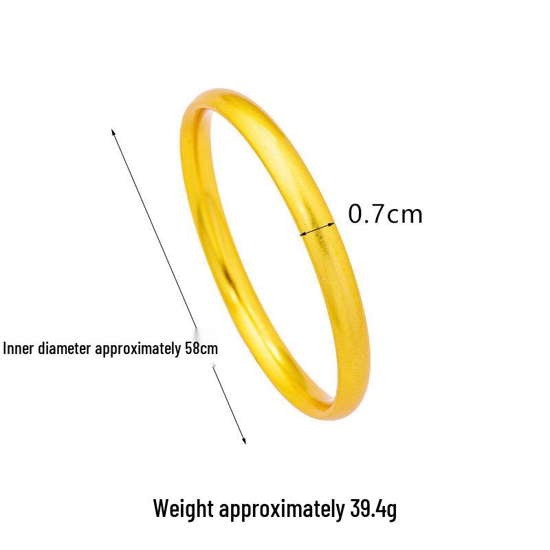 Винтажный матовый браслет-лоафер: Браслет из вьетнамского песочного золота в национальном стиле с устойчивым сохранением цвета