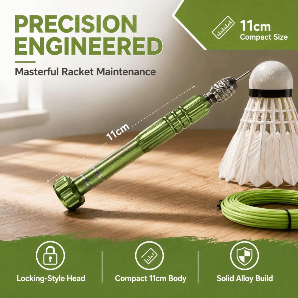 Knurled Grip String Tube Puller Stainless Steel Tip Badminton Racket Accessory String Tube Repair