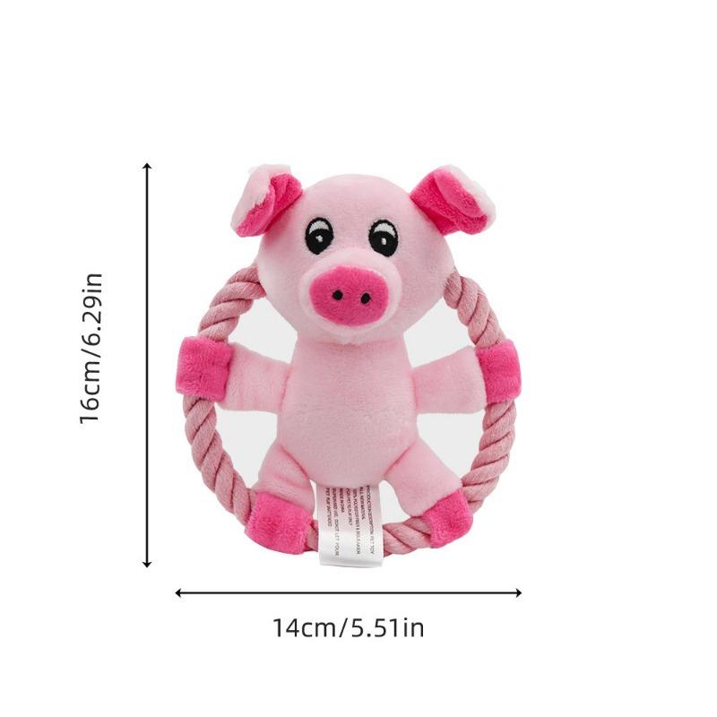 Interactive Bite Resistant Plush Rope Frisbee Dog Pet Toy