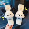Winter Cute Pacha Dog Car Steering Wheel Cover Warm Plush Men and Women Cartoon Internet Celebrity Non-Slip Car Handle Cover Goddess