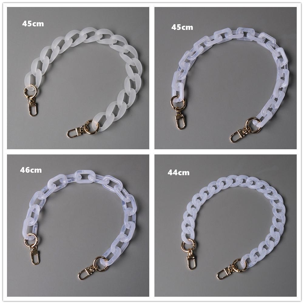 Новая модная женская сумка, аксессуар, цепочка, съемный сменный белый прозрачный ремешок, женская сумка на плечо, сделай сам, полимерная сумка, милая цепочка